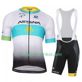 Fahrradbekleidung Radtrikot Kurzarm + Trägershorts 2017 Astana Pro Team Damen N002 